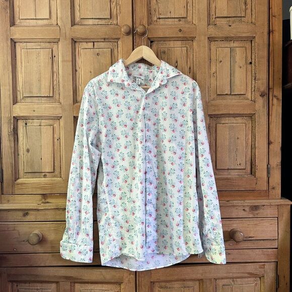 Bar III Mens‎ Medium 15-15 1/2 Organic Cotton Floral Print Button Front Shirt - Picture 1 of 8